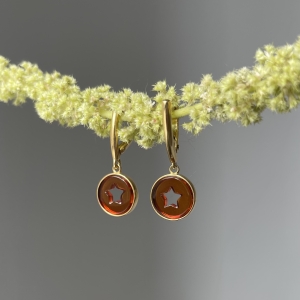 Серебряные серьги с янтарём E9227ZK Серебряные серьги с янтарём E9227ZK