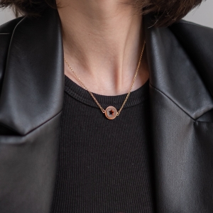 Колье серебряное с янтарём N9223ZK Колье серебряное с янтарём N9223ZK