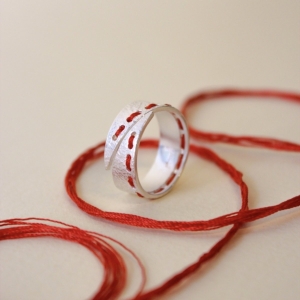 Silver ring with amber R5001S011