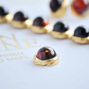 Кулон серебряный с янтарём P000007ZK