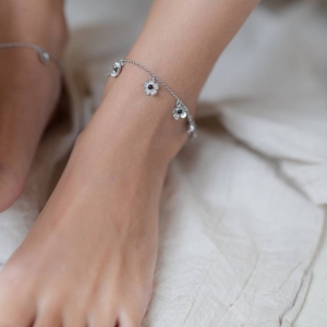 Анклет серебрянй с янтарём LW20006RV