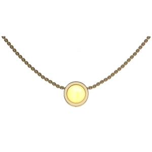 Колье серебряное с янтарём N9279ZM