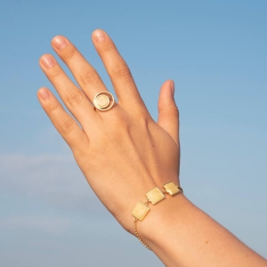 Кольцо серебряное с янтарём R9171ZM