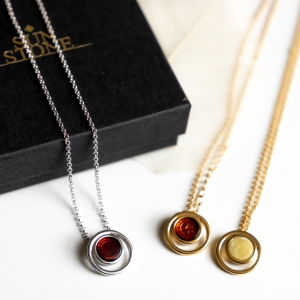 Кулон серебряный с янтарём P9171RV