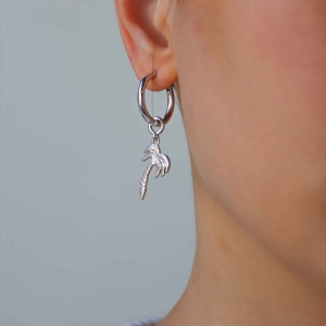 Серебряные серьги с янтарём E29037R