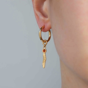 Серебряные серьги с янтарём E34037ZK