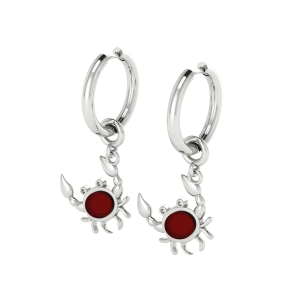 Серебряные серьги с янтарём E36037RV