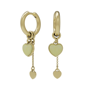 Silver earrings with amber E24037ZM