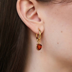 Серебряные серьги с янтарём E22037ZK Серебряные серьги с янтарём E22037ZK