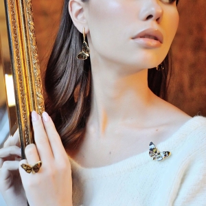 Кольцо серебряное с янтарём R9150ZO