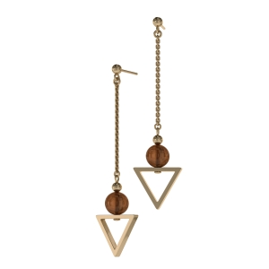 Серебряные серьги с янтарём E9187ZK