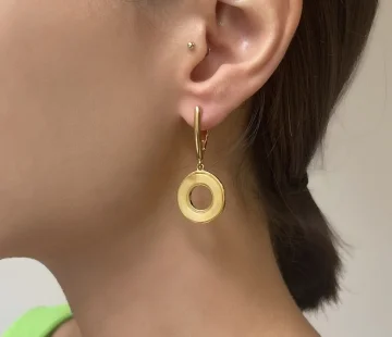 Серебряные серьги с янтарём E9382ZM