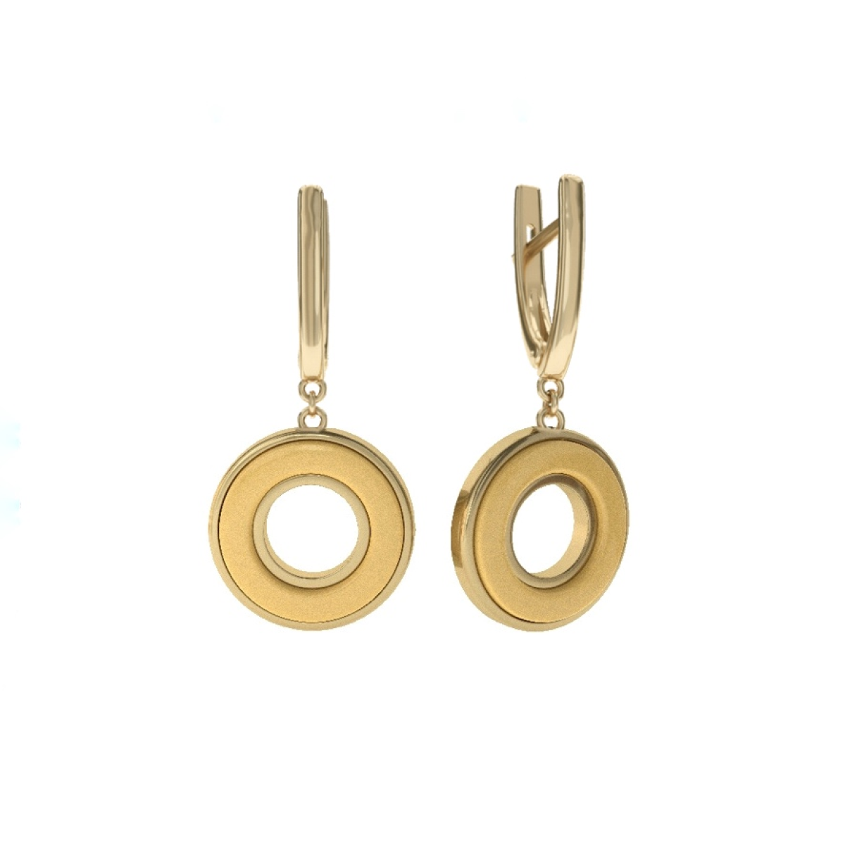 Silver earrings with amber E9382ZM