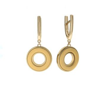 Silver earrings with amber E9382ZM