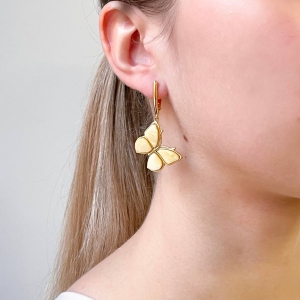 Серебряные серьги с янтарём E9154-1ZM