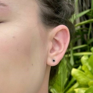 Серебряные серьги с янтарём E20001RV