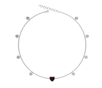 Колье серебряное с янтарём N9209RV