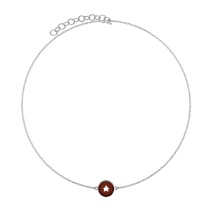 Колье серебряное с янтарём N9223RV Колье серебряное с янтарём N9223RV