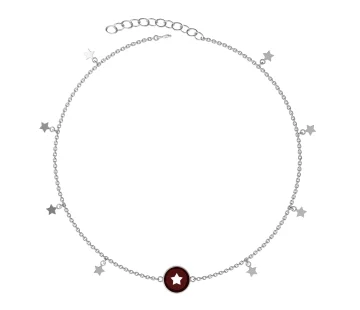 Колье серебряное с янтарём N10032RV Колье серебряное с янтарём N10032RV