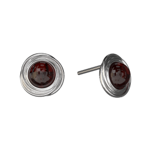 Серебряные серьги с янтарём Серьги E21036RV