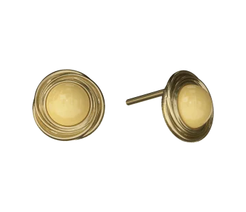 Серебряные серьги с янтарём Серьги E21036ZM