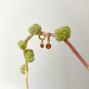 Серебряные серьги с янтарём E20048ZK