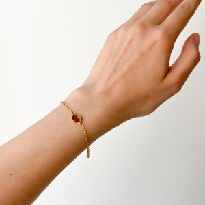 Браслет серебряный с янтарём W20048ZK