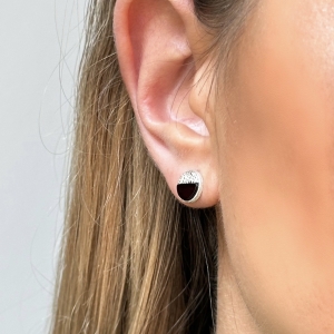 Серебряные серьги с янтарём E21048RV