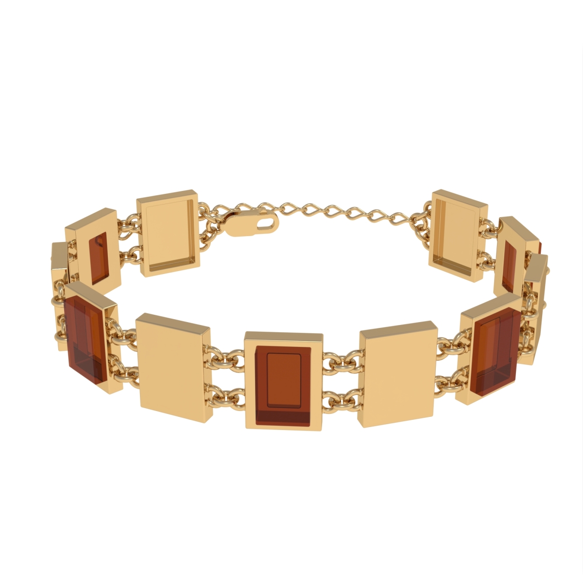 Bracelet silver with amber W20044ZK
