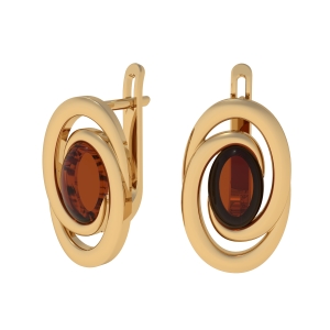 Серебряные серьги с янтарём E20041ZK Серебряные серьги с янтарём E20041ZK