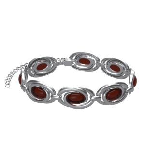 Браслет серебряный с янтарём W20041SV Браслет серебряный с янтарём W20041SV