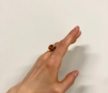 Кольцо серебряное с янтарём R3531ZK