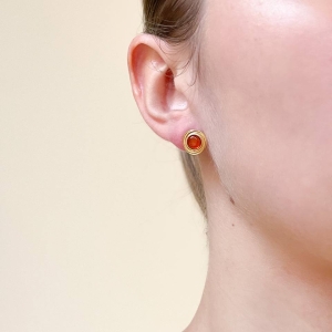 Серебряные серьги с янтарём Серьги E21036ZK