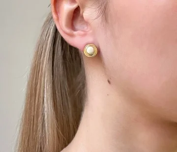 Серебряные серьги с янтарём Серьги E21036ZM