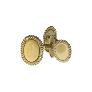 Запонки серебряные с янтарём C20011ZM Запонки серебряные с янтарём C20011ZM