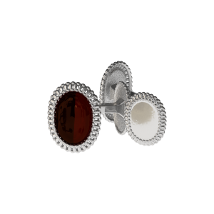Запонки серебряные с янтарём C20011RV Запонки серебряные с янтарём C20011RV