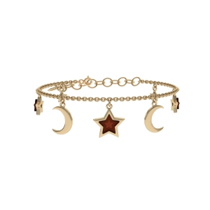 Браслет серебряный с янтарём W10011ZK