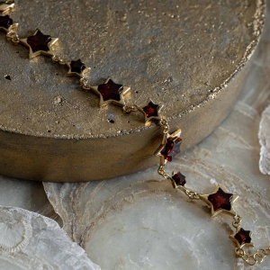 Браслет серебряный с янтарём W10012ZK