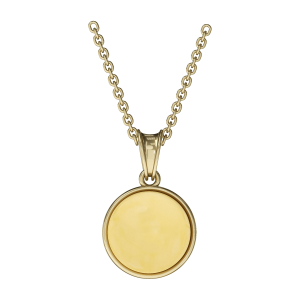 Кулон серебряный с янтарём P9235ZM