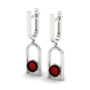 Серебряные серьги с янтарём E20039RV