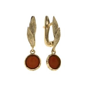 Серебряные серьги с янтарём E20009ZK