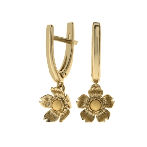 Серебряные серьги с янтарём E20006ZM Серебряные серьги с янтарём E20006ZM