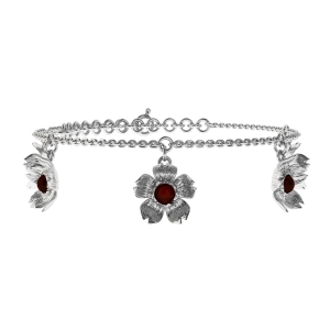 Браслет серебряный с янтарём W23005RV Браслет серебряный с янтарём W23005RV